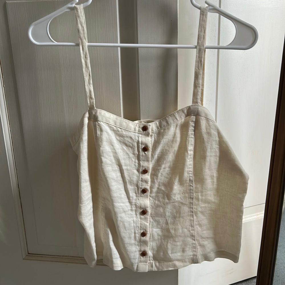 Everlane button up linen blouse